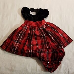 Bonnie Baby girls 18 months holiday dress with diaper cover